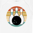 thumbnail image 4 of Inktastic Bowling Pins Ball Bowler Retro Sunset Boys or Girls Baby Bodysuit, 4 of 5