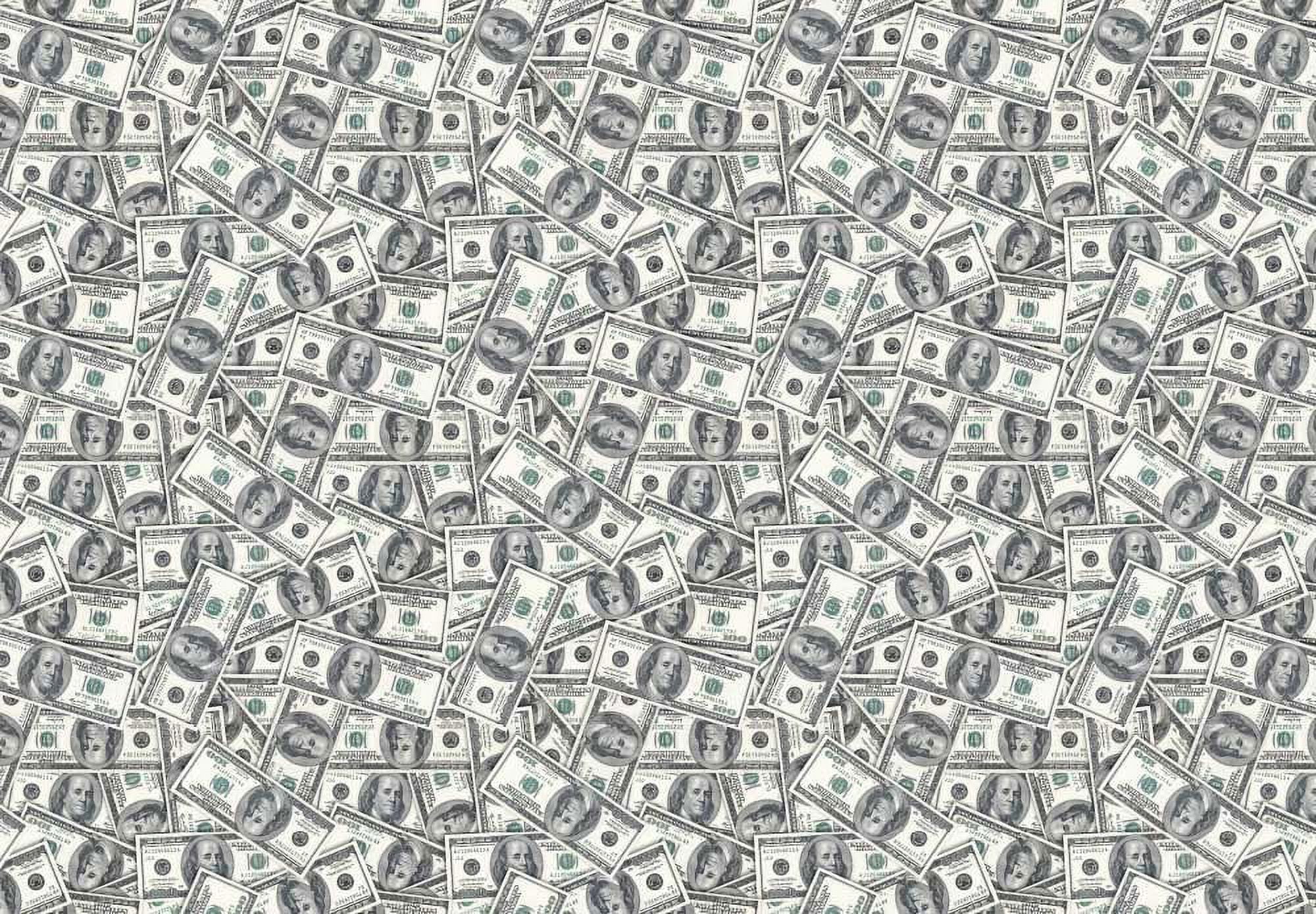 wall26-100 Dollar Bills Collage Background - Large Money Wall Mural, Removable Peel and Stick Wallpaper, Home Decor - 100x144 inches