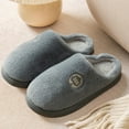 thumbnail image 4 of Lovskoo 2024 Women's And Men's Slippers Plush Cartoons Bag With Winter Ladies Non-Slip Thick Sole Warm Cute Couple Indoor Home Use Cotton Slippers Gray, 4 of 8