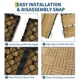 thumbnail image 4 of EuKer Interlocking Deck Tiles, 9-Pack Waterproof Wood-Grain Tiles for Indoor & Outdoor, Teak, 4 of 6