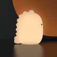 thumbnail image 2 of 1pc Cute Dinosaur Shaped Night Light-Portable Silicone Touch Lamp,USB Rechargeable-Decorative Gift, 2 of 4