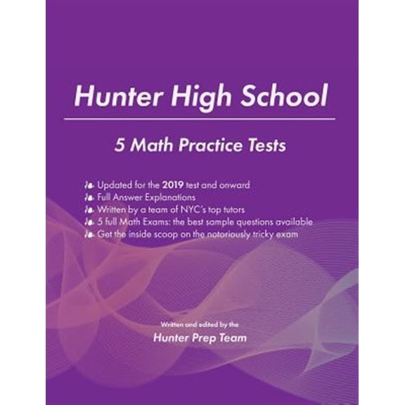 Pre-Owned Hunter High School: 5 Math Practice Tests