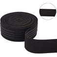 thumbnail image 4 of 6 Yards 37mm Wide Non-Slip Elastic Band Straight Silicone Elastic Gripper Band Flat Waistband for Garment Sewing Project Black Polyester, 4 of 8