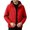 Red, variant on Mens Softshell Jackets Windproof Drawstring Hooded Long Sleeve Full Zipper Fashion Casual Jacket with Pockets Beige S