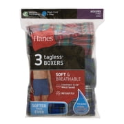 Hanes Men's Woven Boxers, 3 Pack