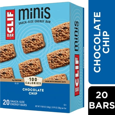 CLIF BAR Minis Chocolate Chip Flavor Snack-Size Energy Bars, 20ct