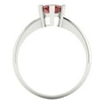 thumbnail image 4 of Solitaire Engagement Ring for Women - 1.5ct Natural Garnet in 14K White Gold Promise Ring, 4 of 6