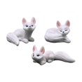 thumbnail image 3 of oshhni 3 Pieces Garden Miniature Figurines Garden Decor Decorative Craft Animal Statues Resin Sculptures for Garden Lawn Outside White, 3 of 9