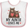 thumbnail image 3 of Inktastic My Auntie Loves Me Woodland Bear Boys or Girls Baby Bib, 3 of 4
