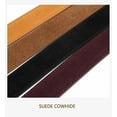 thumbnail image 7 of 2024 New 3.3cm Wide Suede Cowhide Belt for Women, Vintage Style with Gold/Sliver Buckle,  Skinny  Waistband for Dresses & Jeans (burnt orange C,100cm), 7 of 7