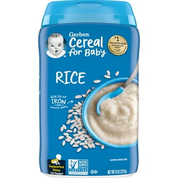 Gerber 1st Foods Cereal for Baby Baby Cereal, Rice, 8 oz Canister