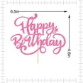thumbnail image 2 of Cake Topper Crseniny Rosa con Brillo Feliz Cumpleaños, 2 of 4