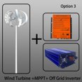 thumbnail image 3 of Generador de turbina eólica de 10KW y 5KW para el hogar, de bajo ruido, 10000W, 12V, 24V y 48V, pequeño molino de viento vertical con controlador MPPT, 3 of 5