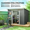 thumbnail image 4 of Outsunny 8.5' x 6' Garden Storage Shed with Skylight, Dark Grey, 4 of 10