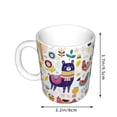 thumbnail image 2 of Yiaed Alpaca Flower Print Ceramics Coffee,Large Handle Design,Extra Large Tea and Coffee Cup for Office and Home Mugs, 2 of 6