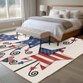 thumbnail image 4 of 5'x8' Area Rugs, 4th of July Indoor Outdoor Area Rug for Living Room Bedroom, Blue Red Star Rustic Independence Day Washable Bathroom Rugs Kitchen Floor Carpet Mats Home Decor Aesthetic, 4 of 8