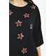 thumbnail image 4 of Blusa con estrellas de lentejuela Roman Fashion /Juvenil, 34686 (Negro) negro G, 4 of 6