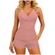 thumbnail image 1 of Conjunto de Bikini de Cintura Alta para las Mujeres de Corte Alto Correa sin Espalda Color Bloque Fuera Del Hombro Traje de Baño, 1 of 7