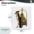 thumbnail image 4 of Stupell Industries Glam Fashionista with Hotel Luggage Canvas Art, 30 x 40, by Ziwei Li, 4 of 8