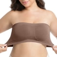 thumbnail image 5 of Byworldtasic Invisible Strapless Bandeau Bra for Women Seamless Non Padded Bras Wireless Push Up Bralettes, 5 of 6