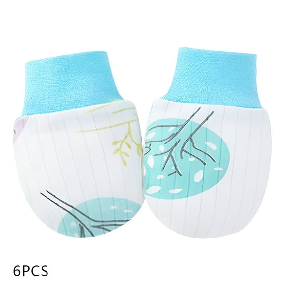 TELOLY 6Pcs Baby Mittens,Bright Colors Baby Mittens Newborn,Warm Protection Newborn Mittens,Style1