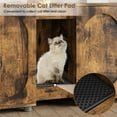 thumbnail image 7 of TROPOW Cat Litter Box Enclosure 55.1" Double Litter Box Furniture Large Cat Box Enclosure Kitty Litter Box for 2 Cats Hidden Cat Litter Cabinet Double Cage with Cat Litter pad Rattan Door,Retro, 7 of 7