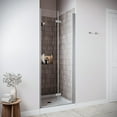 thumbnail image 3 of Bidente 32'' x 76'' Semi-Frameless Bi-Fold Shower Door with CrystalTech Treated 5/16'' Tempered, Clear Glass, Polished Chrome Hardware, SKU: AQ-1280-CH-L-R, 3 of 4