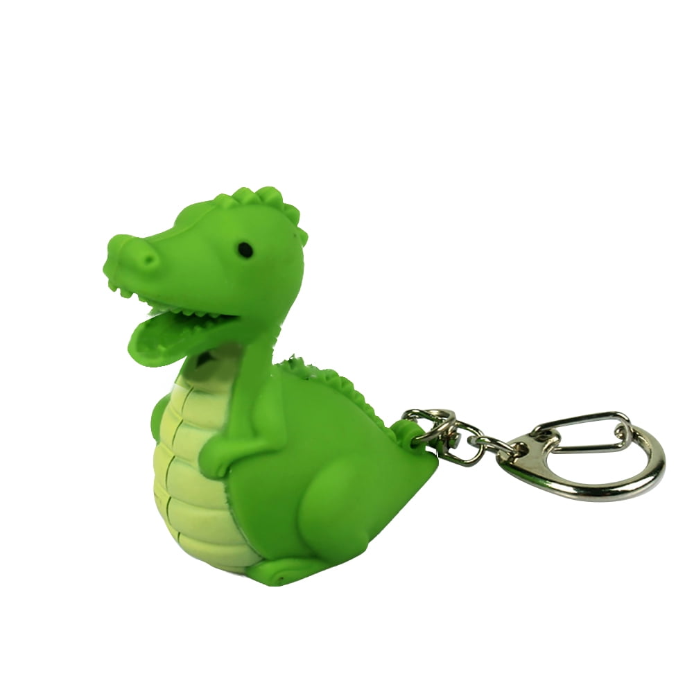 Dinosaur Heart LED Key Chains Keyring bling Keychain ornament new 