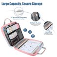 thumbnail image 3 of MoKo Zipper Binder, 2 in 3 Ring Binder with Zipper, 500 Sheet Capacity Binder with Shoulder Strap Handle for Middle School Supplies, Orange Pink, 3 of 8