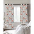 thumbnail image 4 of Pink Floral Kitchen Curtains Summer Dragonfly Pastoral Plants Cafe Short Curtains for Bathroom Blackout Window Curtain Grommet Small Window Treatment Tier Drapes for Bedroom Living Room 52"x45"x2, 4 of 9