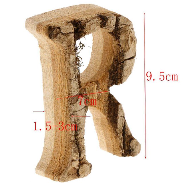 ziyahi Handcraved Wooden Letters Door Numbers Alphabet Letter Floating Adress Name R