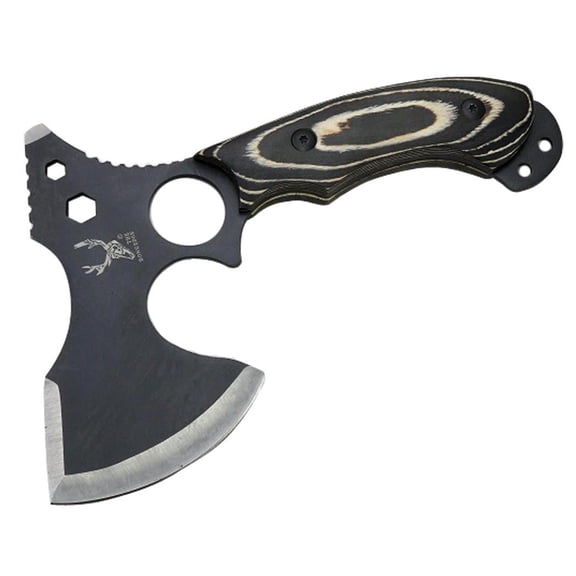 TheBoneEdge Tactical 8.5" Hunting Camping Axe Stainless Steel Blade Wood Handle with Sheath