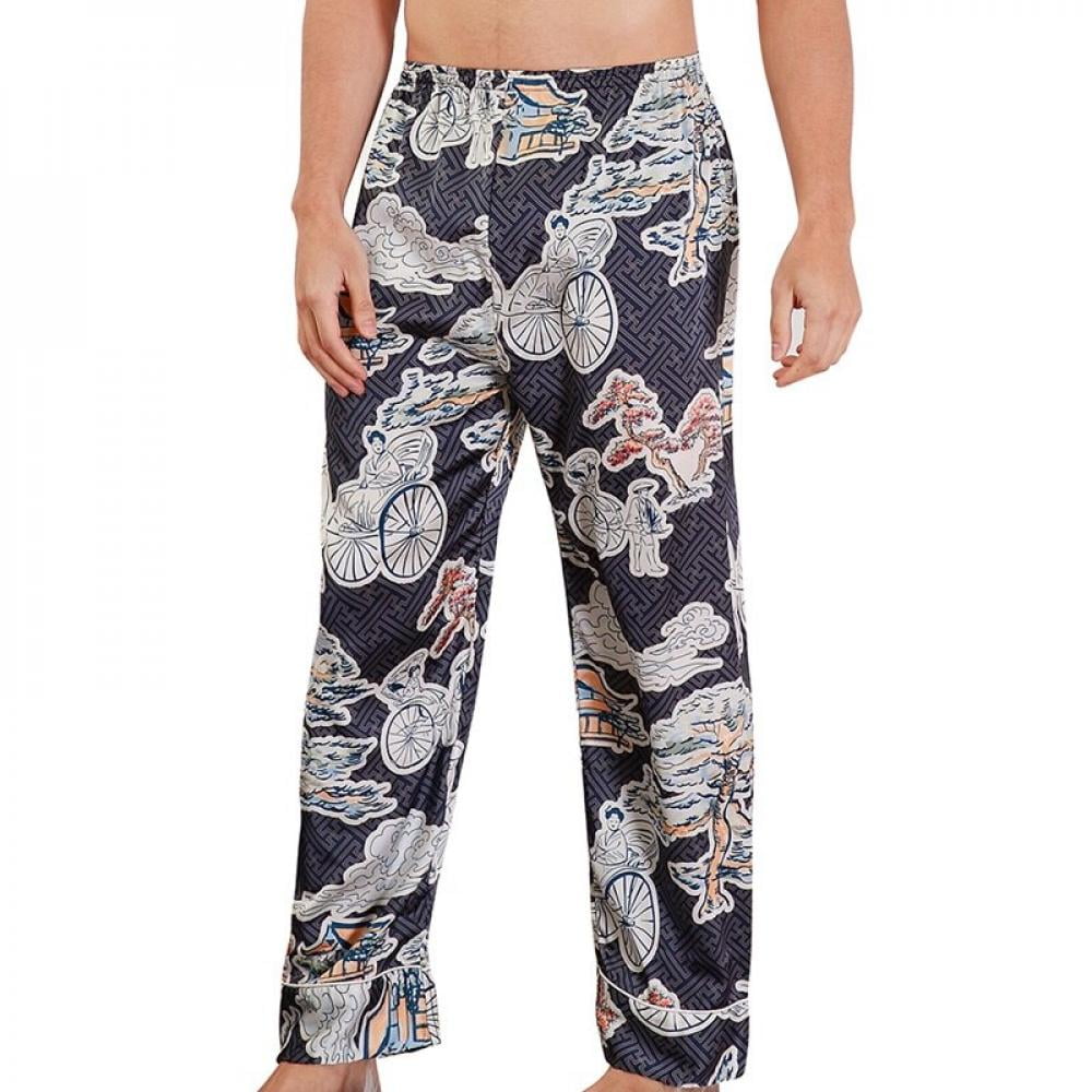 Clearance!Men Sleep Bottoms Satin 