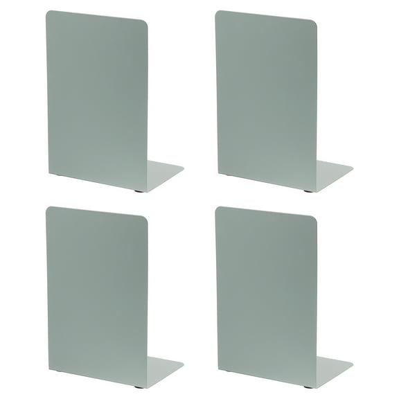 Uxcell Metal Bookend with L Shape Design, 5.35''x3.74''x7.68'', Green 2 Set