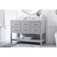 thumbnail image 2 of 48 inch single bathroom vanity in gray with backsplash, 2 of 8