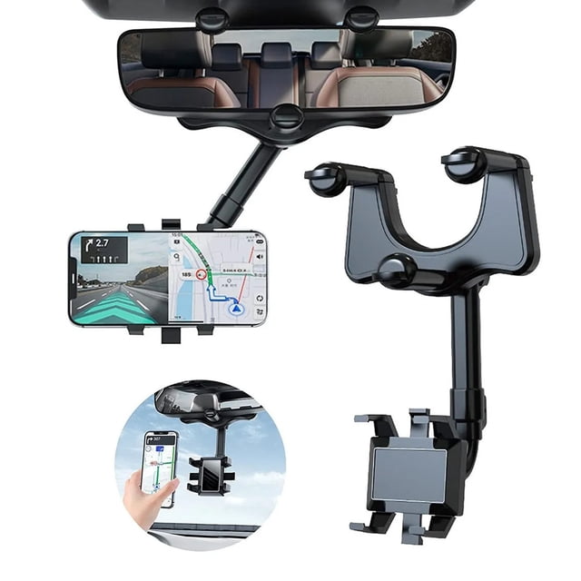 Soporte para teléfono con espejo retrovisor, soporte para teléfono con espejo retrovisor para automóvil, soporte para teléfono con espejo retrovisor para automóvil, salida de alta intensidad