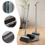 Amzcrzy Cleaning Supplies, Sweeping, Brooms And Dustpan Floor Brush 3-in-1 Set Household Cleaning Supplies Stainless Steel Handle Brooms And Dustpan Combo Set For Home Office Broom and dustpan