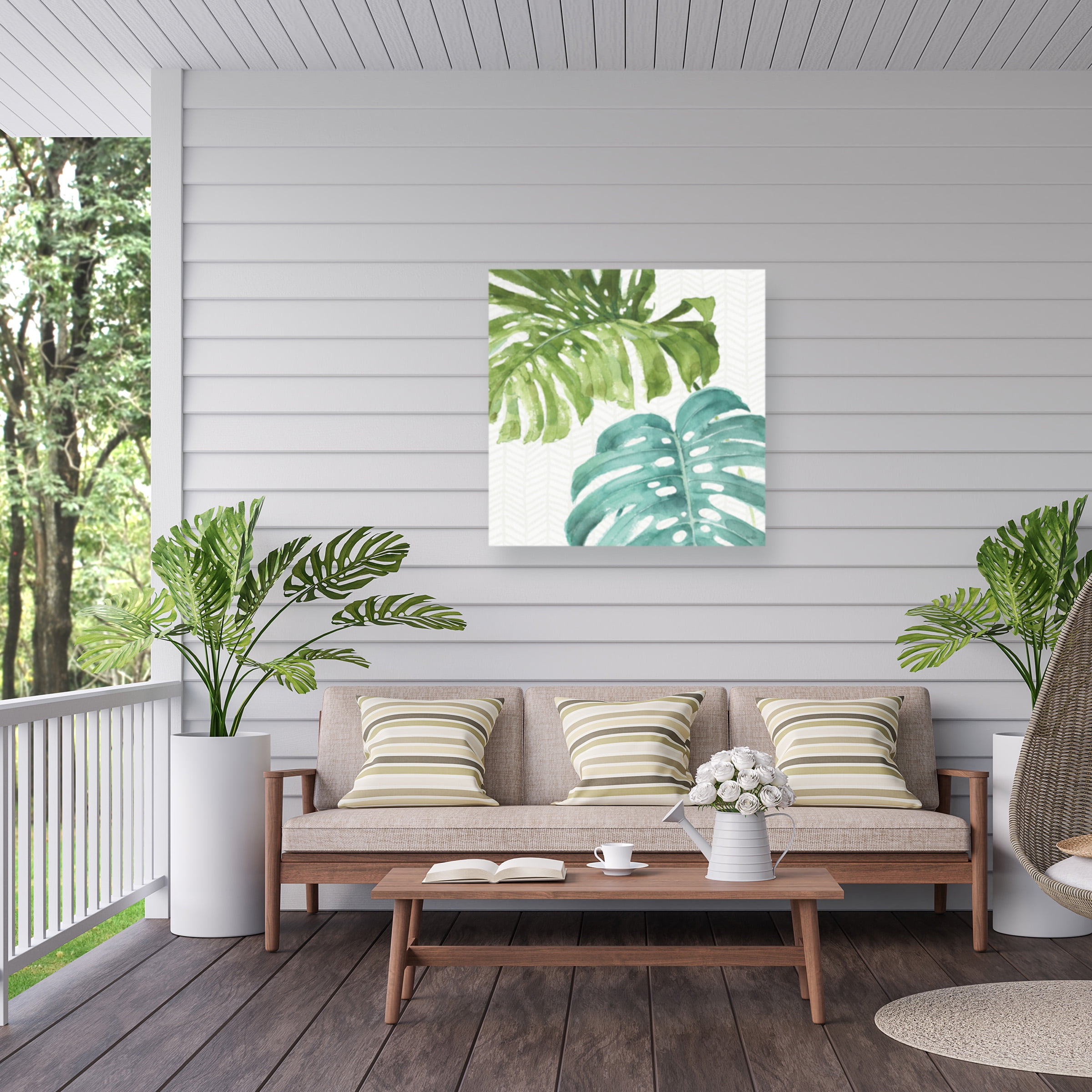 Lisa Audit 'Mixed Greens LXXVI' Outdoor Canvas 24x32
