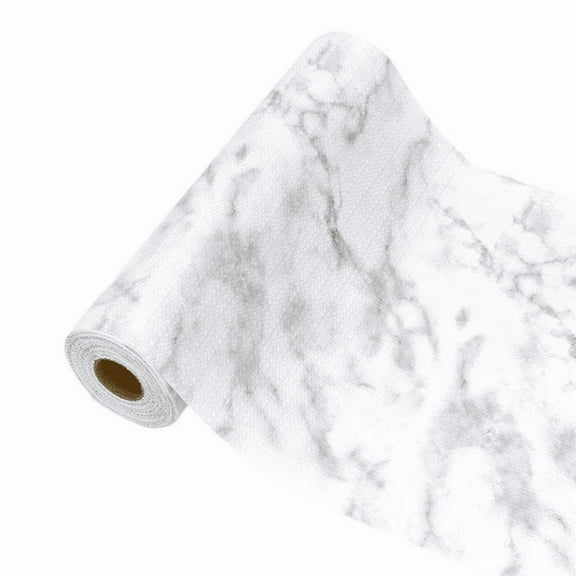 NAISHIER Drawer and Shelf Liner for Kitchen Cabinet, 12 in X 30 Ft Non Slip Waterproof Shelf Paper Non Adhesive Refrigerator Liners White Marble Easy Liners