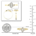 thumbnail image 5 of Dazzlingrock Collection Round White Diamond Marquise Shape Engagement Ring for Women in 14K Yellow Gold, Size 7.5 (0.20 ctw, Color I-J, Clarity I1-I2), 5 of 6