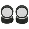 thumbnail image 3 of RC Tires, Wear Resistant Plastic Rubber Concave Convex Texture RC Drag Tires  For 1/10 Flat Sports Car For Remote Control Car White, 3 of 8