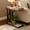 Gray + Black, variant on Christmas C Shaped Narrow Side Table, Metal Frame Sofa Table Multipurpose Small Space Chairside Table Sturdy Bedside Table For Living Room, Bedroom, Brown+Black
