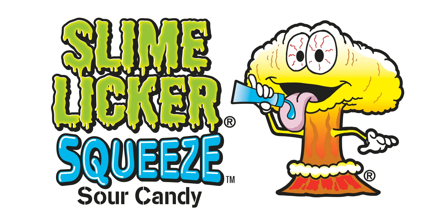Slime Licker Squeeze Sour Candy - Cherry, Blue Razz & Green Apple  Assortment (Cherry, Blue Razz & Green Apple, Pack of 12)