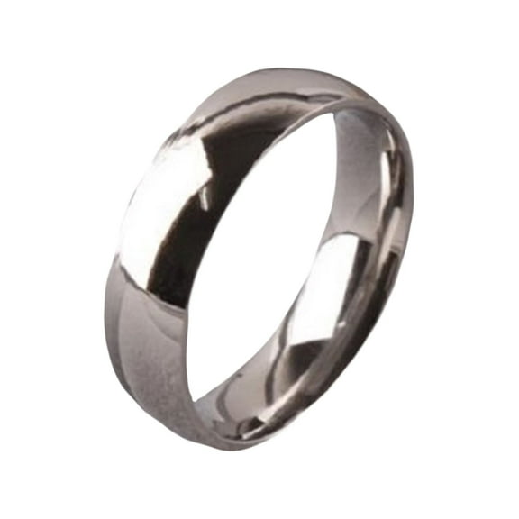 Men 4mm Mirror Polish Titanium Comfort Fit Plain Rings Wedding Band