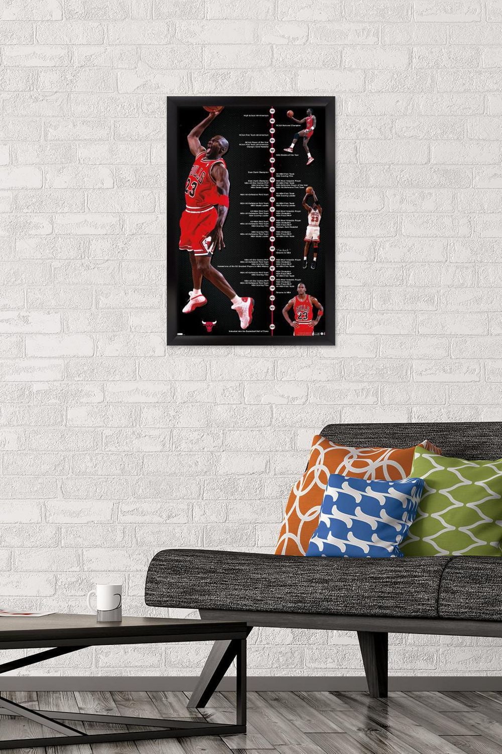Michael Jordan - Timeline Wall Poster, 22.375" x 34" Framed