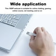 thumbnail image 1 of Caméra Web USB pour Clavardage en Ligne, Caméra Web de Bureau; Caméra d'Ordinateur; Caméra Web pour PC avec Pilote 1080P, Caméra pour Portable Sans Pilote pour Diffusion en Direct, Blanc, 1 of 9
