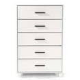 thumbnail image 5 of Grain Wood Furniture Loft 5-Drawer Chest, Solid Wood with Brushed White Finish, 5 of 7