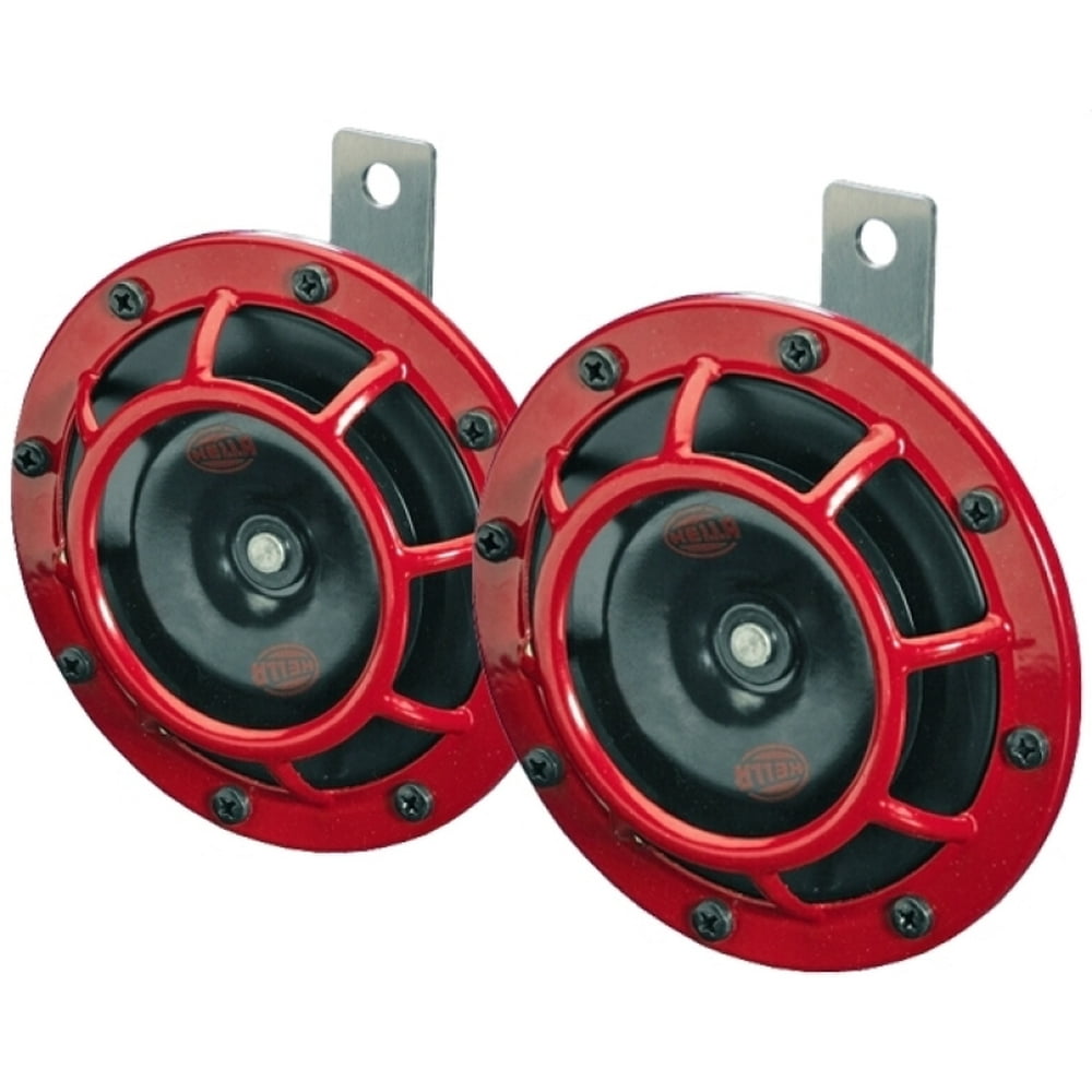Hella Supertone Horn Kit 12V 300/500HZ Red (003399803 = 003399801)