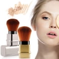 thumbnail image 4 of Pinceau de Maquillage Rétractable pour Femmes Filles Fond de Teint Portable Réutilisable Surligneur Fournitures de Beauté Argent, 4 of 9