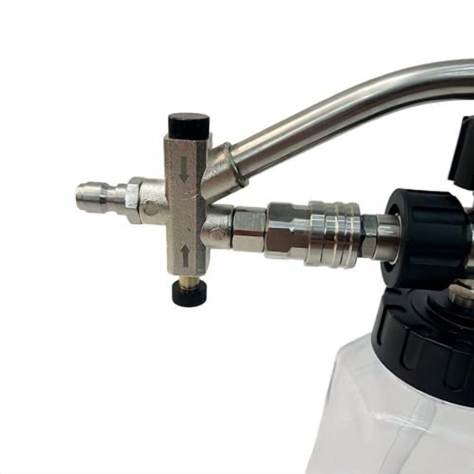 Foam Cannon Dual-Connector Accessory, 1/4'' Quick Connect Stainless Steel Pressure Washer Double Tip Attachment for Soap Cannon